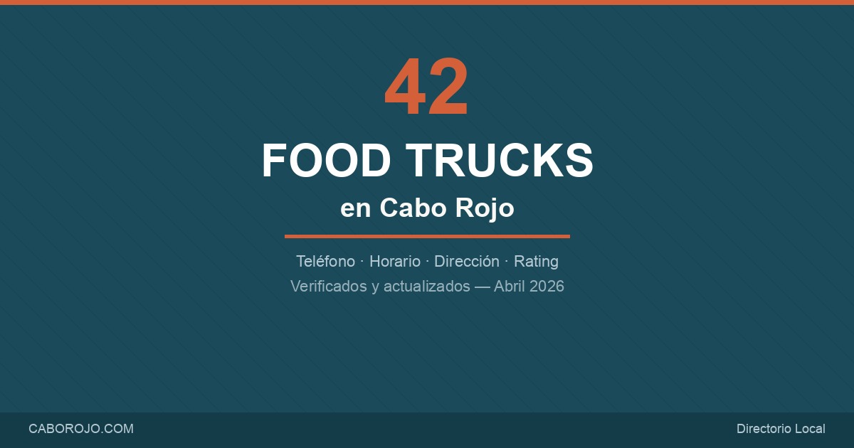 Los Mejores Food Trucks en Cabo Rojo | Dónde Comer en Cabo Rojo